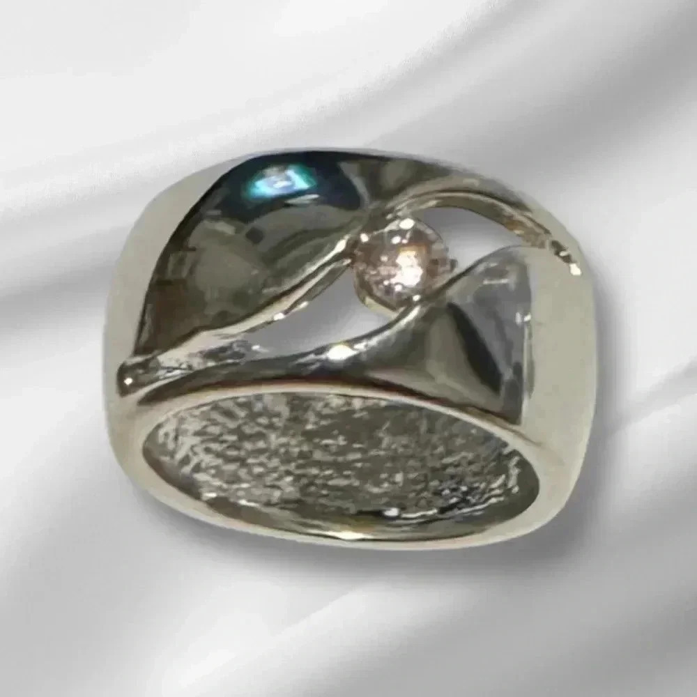 5th Avenue Swarovski Pink Quartz Crystal Solitaire